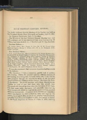 Sixth Ordinary General Meeting: Australia Revisited 1874-1889. Sir Arthur Hodgson, K.C.M.G.