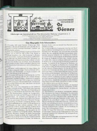 Eine Biographie Fritz schumachers.