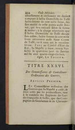 Titre XXXVI.