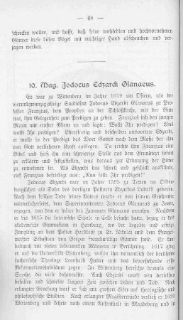10. Mag. Jodocus Edzardi Glanaeus.