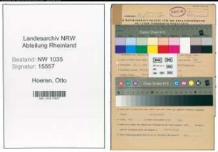 Entnazifizierung Otto Von Hoeren , geb. 28.08.1909 (Holzmeister)