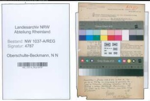 Entnazifizierung N N Oberschulte-Beckmann , geb. 00.00.0000 (Arzt)