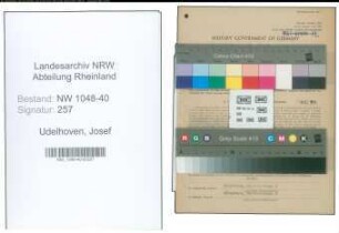 Entnazifizierung Josef Udelhoven , geb. 30.05.1907 (Inspektor)