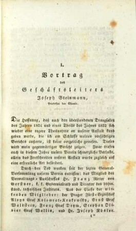 Verhandlungen der Gesellschaft des Vaterländischen Museums in Böhmen. 11. 1833