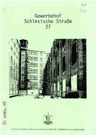 Dokumentation: Planungsablauf Umbau               Gewerbehof Schlesische Str. 27
