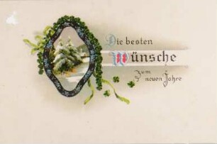 Postkarte: „Die besten Wünsche zum neuen Jahr“