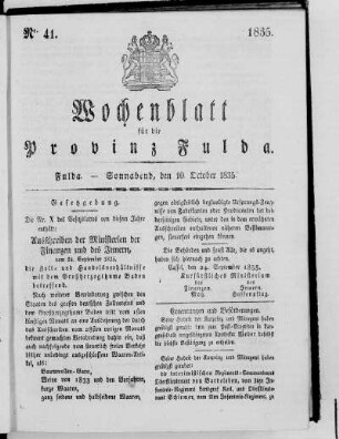 Nr. 41, Ausgabe vom 10. Oktober 1835