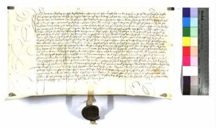 Konrad von Rechberg stellt dem Grafen von Helfenstein einen Lehenrevers aus über Lehengüter zu Donzdorf, Reichenbach und Hürbelsbach.