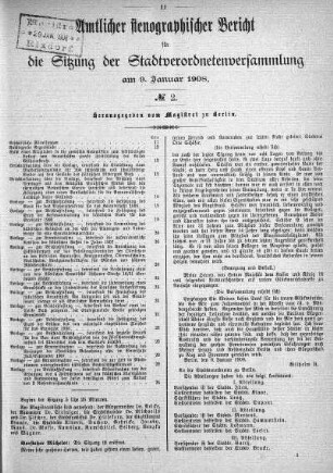 No. 2, 9. Januar 1908