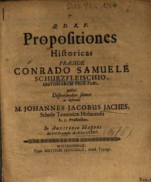 Propositiones Historicas