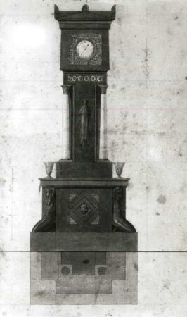 Entwurf zu einer Standuhr mit tragenden Figuren