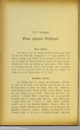 XIX. Abschnitt. Vom zahmen Geflügel