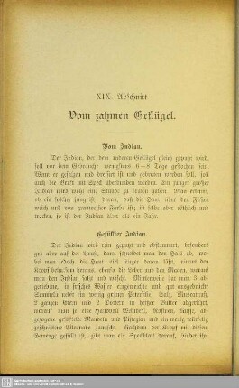 XIX. Abschnitt. Vom zahmen Geflügel