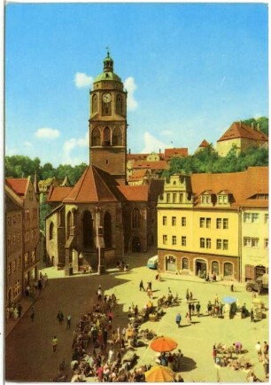 Meißen. Marktplatz mit Frauenkirche
