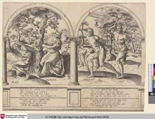 [Zwei biblische Allegorien: Ungehorsam / Sünde; Two biblical allegories: Disobedient / Sin]