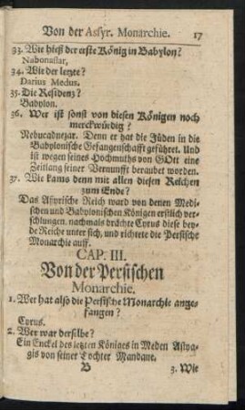 Cap. III. Von der Persischen