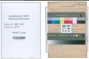 Entnazifizierung Lucie Knopf , geb. 20.11.1909 ()