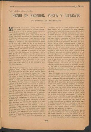 La vida literaria - Henri de Régnier, poeta y literato
