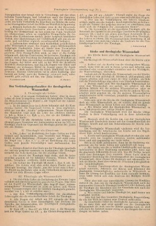 168-170 Kirche und theologische Wissenschaft
