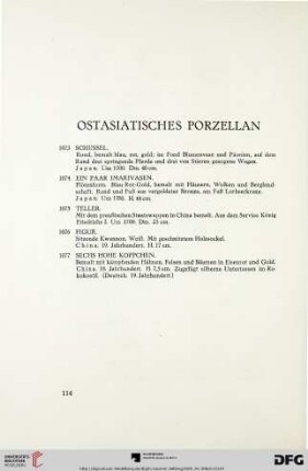 Ostasiatisches Porzellan (Nr. 1073-1077)