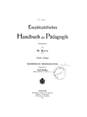 11: Systematisches Inhaltsverzeichnis