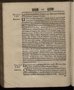Decisio LXI. - Decisio LXXVIII.
