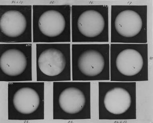 Sonnenphotographien vom 14. bis 24. VI. 1907
