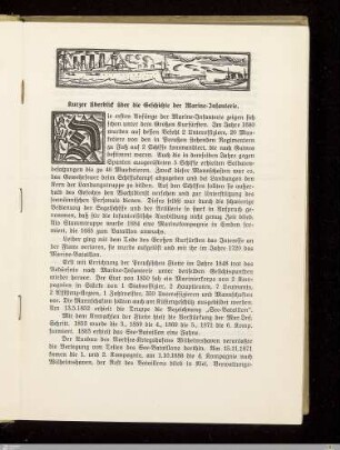 Kurzer Überblick über die Geschichte der Marine-Infanterie