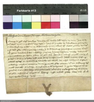 Indulgenzbrief Giovannis [III.], Bischof von Montefeltro (Feretranus), für das Stift Fulda