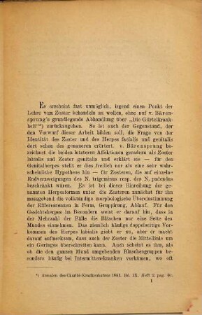 Über Zoster und Herpes facialis und genitalis : Inaug.-Diss.