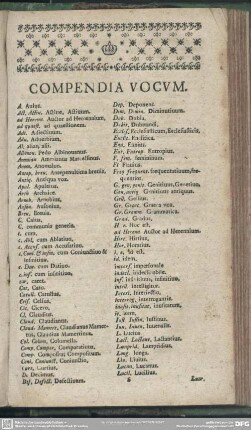 Compendia Vocum