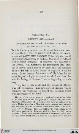 Chapter XII: Dynasty XIX - continued