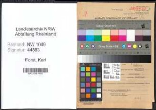 Entnazifizierung Karl Forst , geb. 27.12.1909 (Buchhalter)