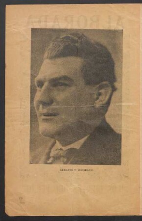 [Fotografía de] Alberto T. Weisbach