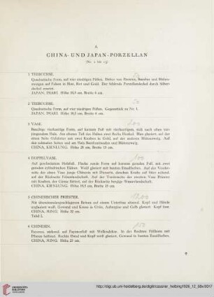 I. Sammlung Dr. Alfred Sandak/Berlin (Nr. 1-327)
