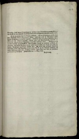 Verordn., daß denen Unterthanen, welche unter Royal-Deuxponts stehen, nur die Zinse von ihren im Land habenden Vermögen verabfolget werden solle : Zweybrücken den 10. May 1768.