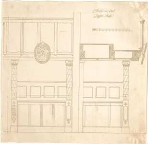 Dolmetsch, Theodor; Riet; Kirche - Grafenstuhl (Ansicht, Schnitt)