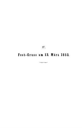 IV. Fest-Gruss am 13. März 1853