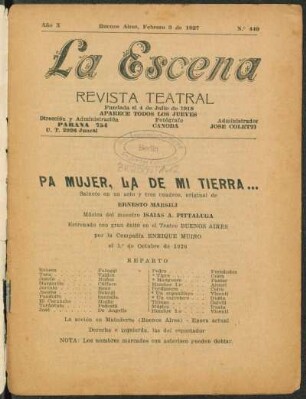 Pa mujer, la de mi tierra... : sainete en un acto y tres cuadros