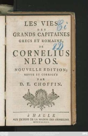 Les Vies Des Grands Capitaines Grecs Et Romains