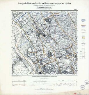 2501 [4406] Dinslaken Flözkarte, Geologische Karte von Preußen und benachbarten deutschen Ländern