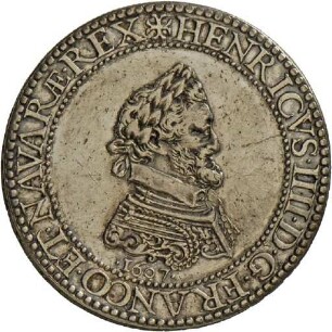 Piéfort du Franc König Heinrichs IV. von Frankreich, 1607