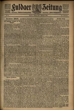 Zweite Ausgabe vom Freitag, den 07. Februar 1908.