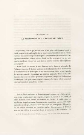 Chapitre IV. La philosophie de la nature au Japon