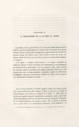 Chapitre IV. La philosophie de la nature au Japon