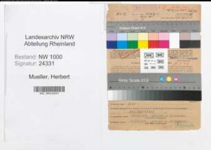 Entnazifizierung Herbert Mueller, geb. 04.08.1904 (Verw.Angest.)