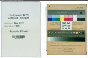 Entnazifizierung Elfriede Busbach , geb. 31.07.1900 ()