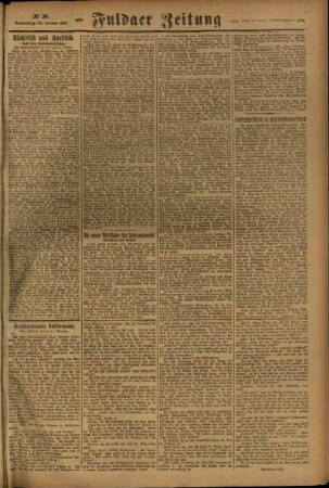 Zweite Ausgabe vom Donnerstag, den 26. Januar 1922.
