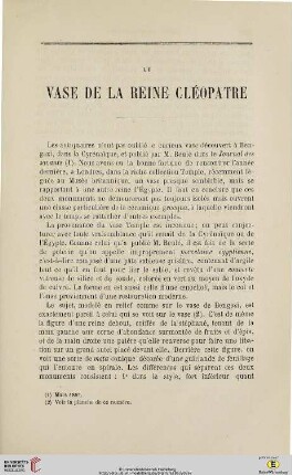 N.S. 7.1863: Le vase de la reine Cléopatra