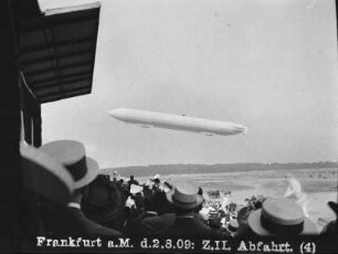 Frankfurt am Main, Start des Zeppelins Z.II. im Jahr 1909